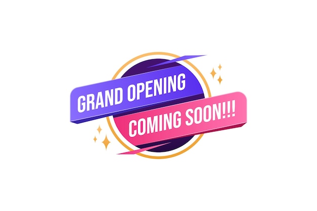 Diseño abstracto de banner de gran inauguración colorido
