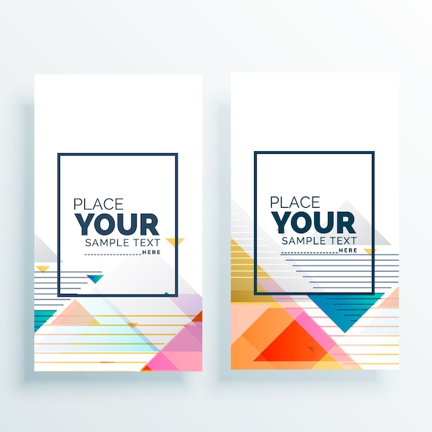 Diseño abstracto de banners verticales