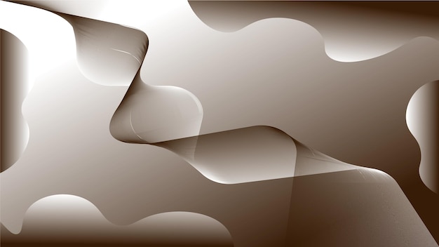 un diseño abstracto blanco con un fondo marrón