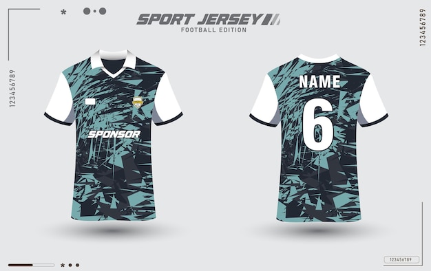 Diseño abstracto Camiseta y camiseta deportiva plantilla camiseta de fútbol de carreras de juegos de calidad HD