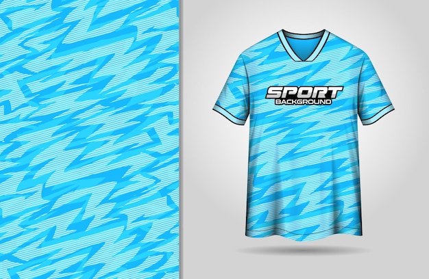 Diseño abstracto de la camiseta deportiva azul
