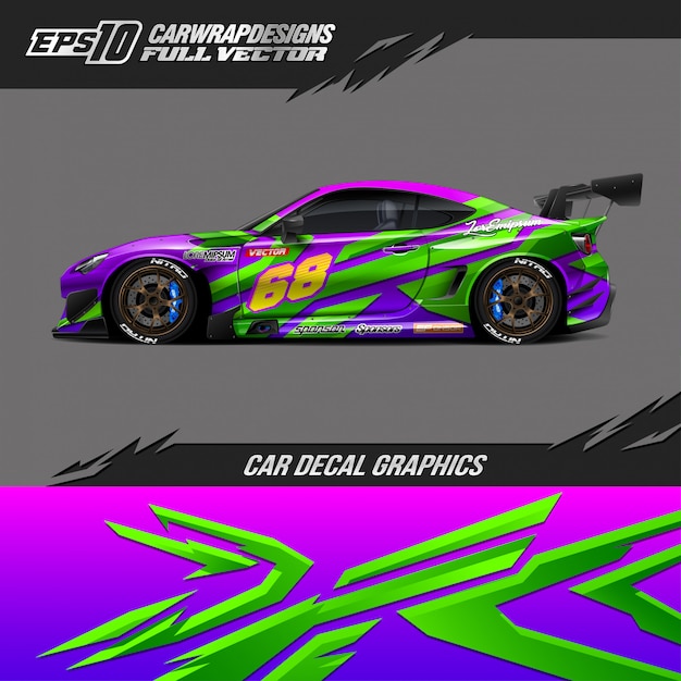 El diseño abstracto de carreras de automóviles deportivos