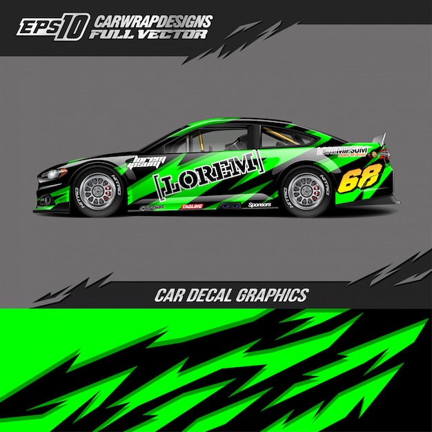El diseño abstracto de carreras de automóviles deportivos
