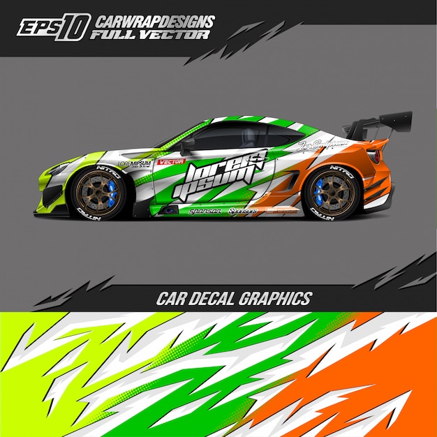 El diseño abstracto de carreras de automóviles deportivos
