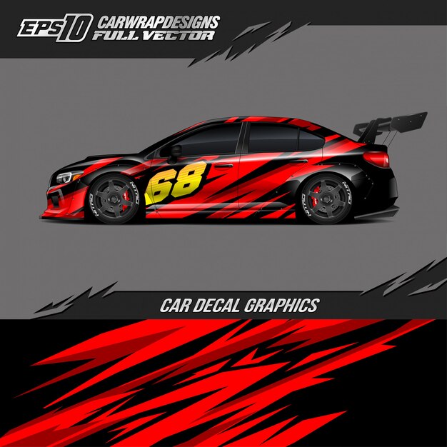 El diseño abstracto de carreras de automóviles deportivos