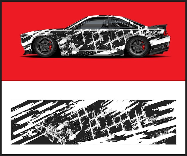 El diseño abstracto de carreras de automóviles deportivos