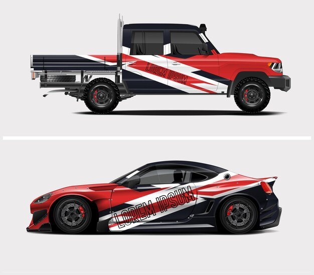 El diseño abstracto de carreras de automóviles deportivos
