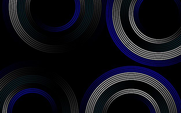 Diseño abstracto circular interconectado con patrones futuristas de azul azulado y gradiente Un concepto moderno, elegante y estético para la innovación corporativa Tecnología empresarial Marketing digital y profesional