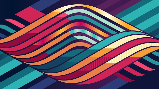 un diseño abstracto colorido se muestra en un fondo colorido