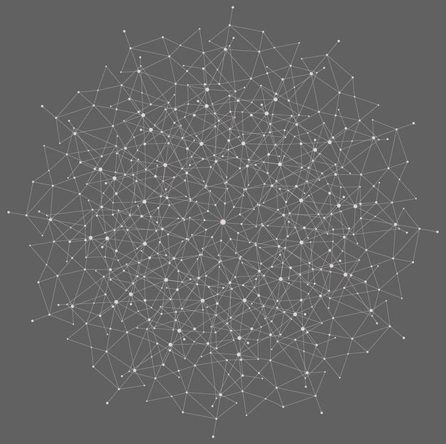 Diseño abstracto de conexión de puntos conectados