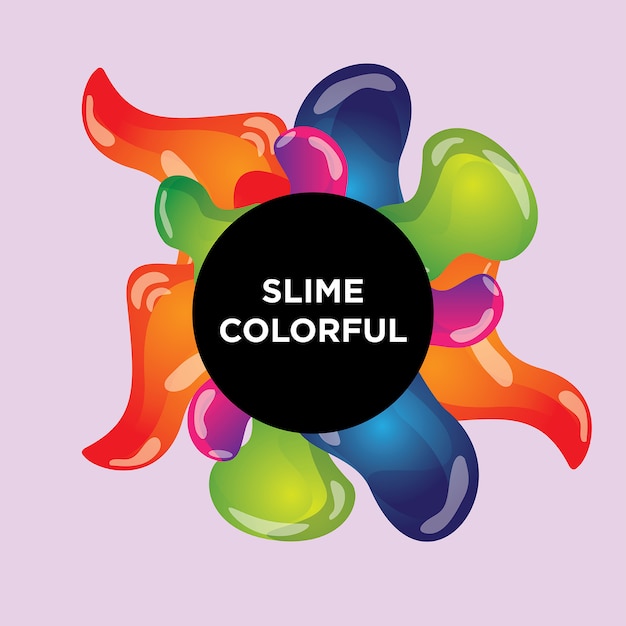 Diseño abstracto de la cubierta del limo del color con gradiente