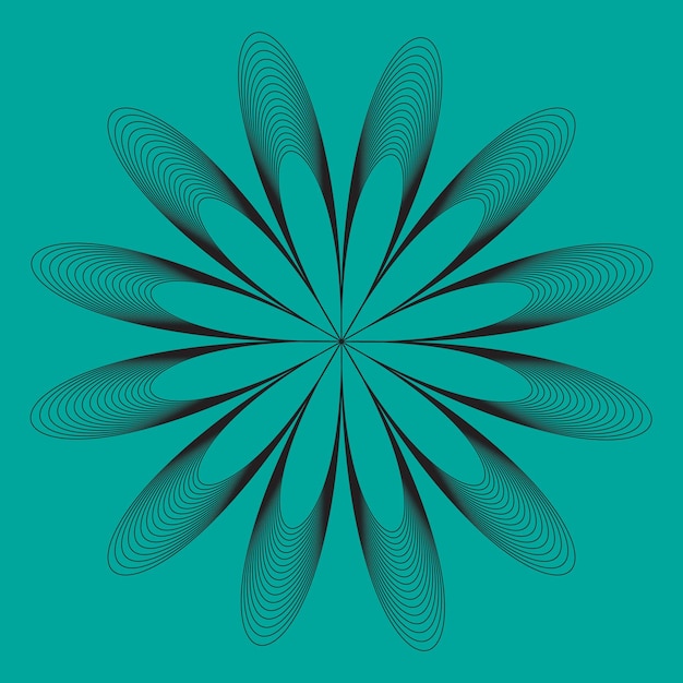 Diseño abstracto floral simétrico