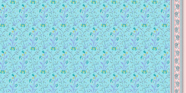 Diseño abstracto de flores texturizadas listas para estampados textiles