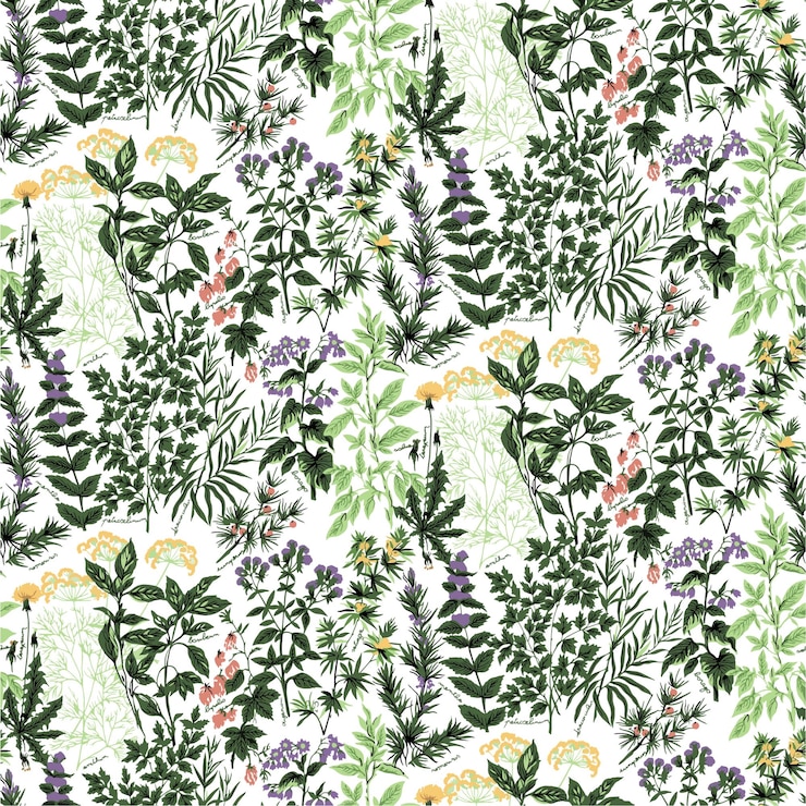 Vector diseño abstracto de flores texturizadas listas para estampados textiles