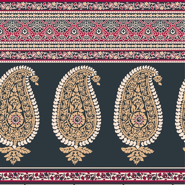 Diseño abstracto de flores texturizadas listas para estampados textiles