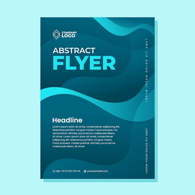 Diseño abstracto de flyer