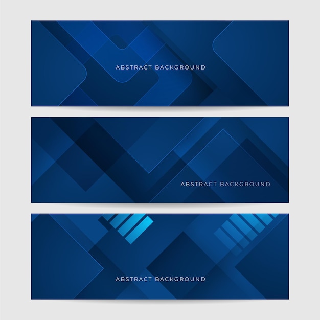 Diseño abstracto de fondo de bandera azul geométrico mínimo Diseño gráfico abstracto vectorial plantilla de fondo de patrón de bandera