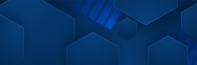 Diseño abstracto de fondo de bandera azul geométrico mínimo Diseño gráfico abstracto vectorial plantilla de fondo de patrón de bandera