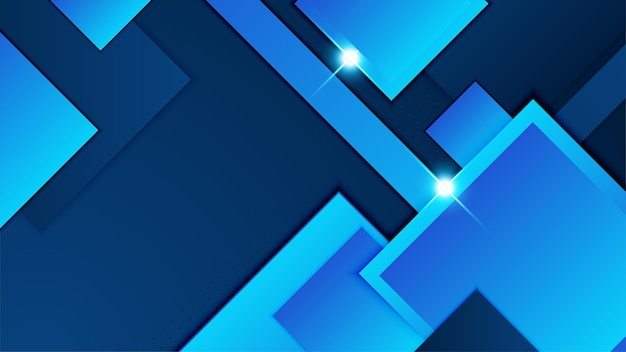 Diseño abstracto con fondo geométrico azul Fondo de bandera azul Template de fondo de diseño gráfico abstracto de bandera vectorial