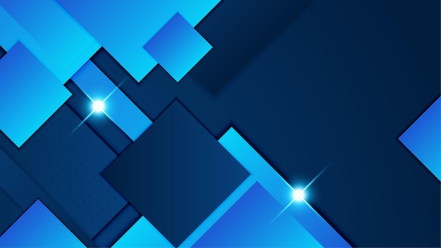 Diseño abstracto con fondo geométrico azul Fondo de bandera azul Template de fondo de diseño gráfico abstracto de bandera vectorial