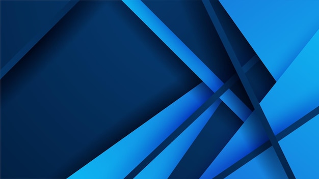 Diseño abstracto con fondo geométrico azul Fondo de bandera azul Template de fondo de diseño gráfico abstracto de bandera vectorial