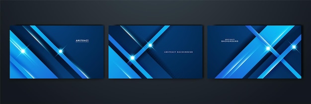 Diseño abstracto con fondo geométrico azul Fondo de bandera azul Template de fondo de diseño gráfico abstracto de bandera vectorial