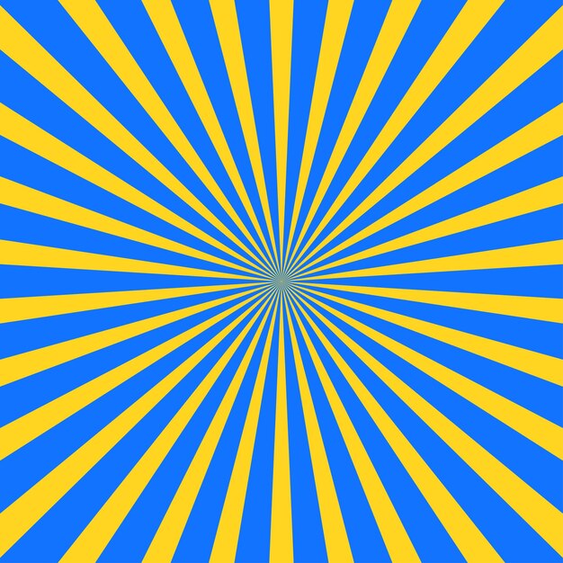 Diseño abstracto del fondo del vector del resplandor solar azul y amarillo
