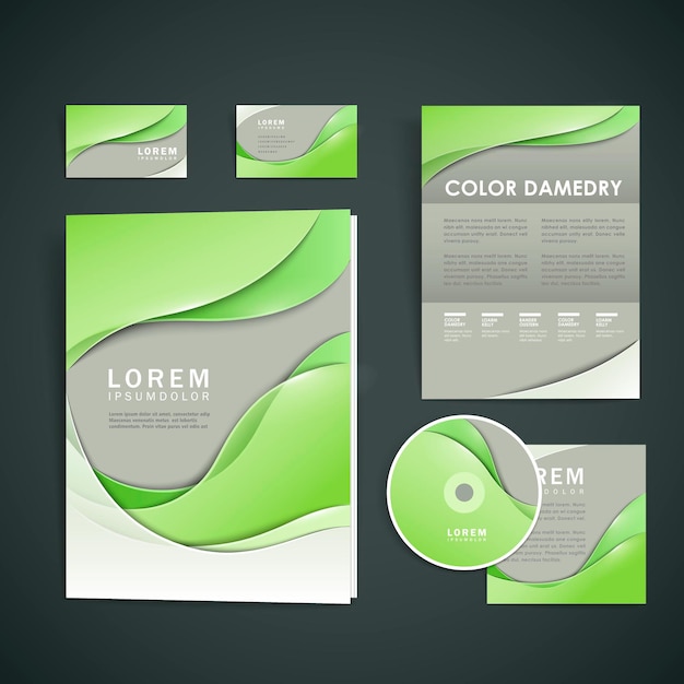 Diseño abstracto de identidad corporativa
