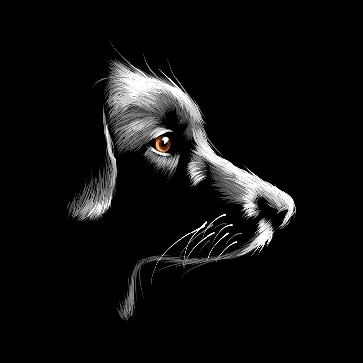 Vector diseño abstracto de la ilustración del vector del perro