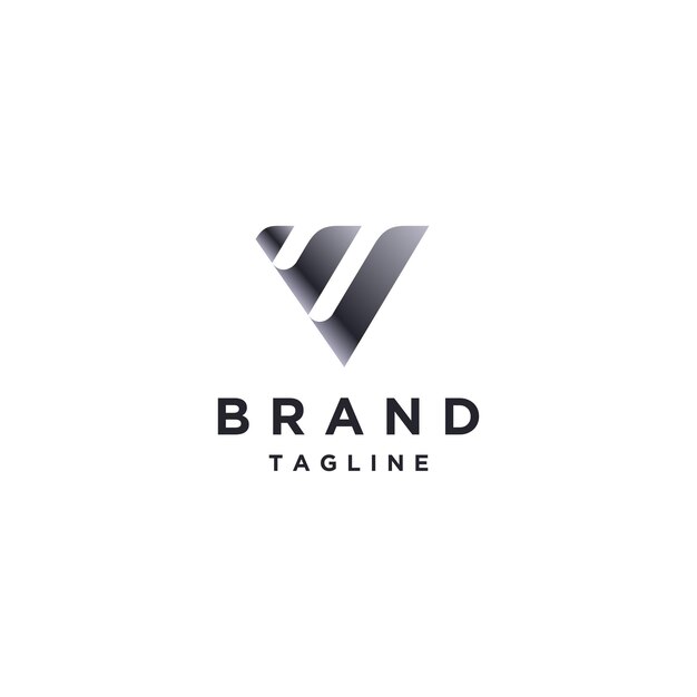 Diseño abstracto Iniciales Letra V Diseño de logotipo Diseño de logotipo de símbolo de triángulo moderno
