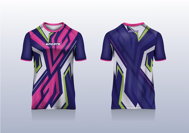 Diseño abstracto de línea de rayas de maqueta de plantilla de camiseta deportiva para deportes de carreras de fútbol
