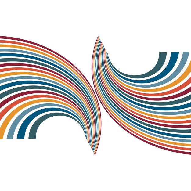 Diseño abstracto con líneas curvas coloridas