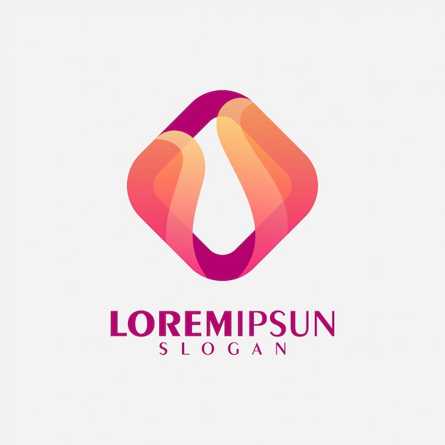 Diseño abstracto de logo colorido