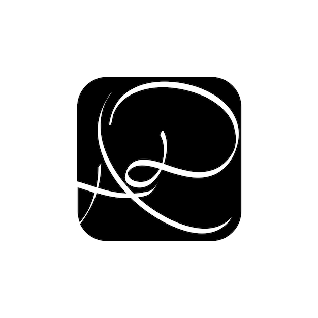 Diseño abstracto del logotipo de AD en plantilla de forma cuadrada