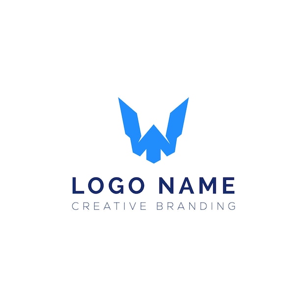 Diseño abstracto del logotipo azul