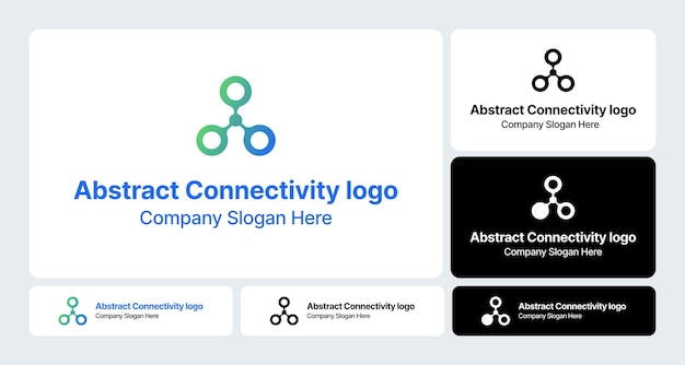 Diseño abstracto del logotipo de conectividad