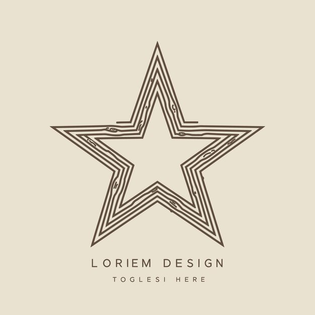 Diseño abstracto del logotipo de la estrella