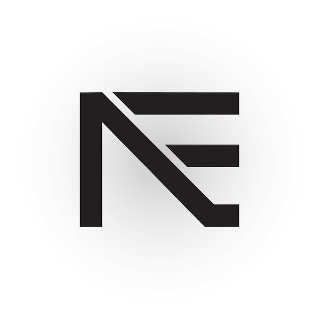 Diseño abstracto del logotipo de la letra NE en el fondo de lujo Concepto del logotipo de la letra con las iniciales del monograma EN