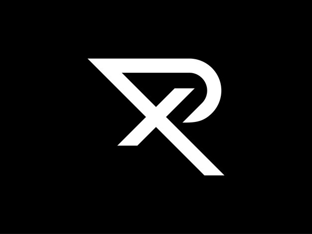 Diseño abstracto del logotipo con las letras P y R combinadas