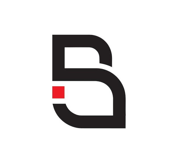 Diseño abstracto del logotipo con las letras S y B