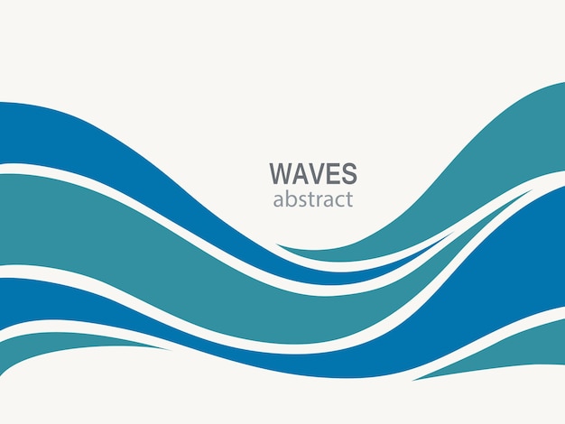 Diseño abstracto del logotipo de onda de agua concepto de logotipo de deporte de surf de cosméticos