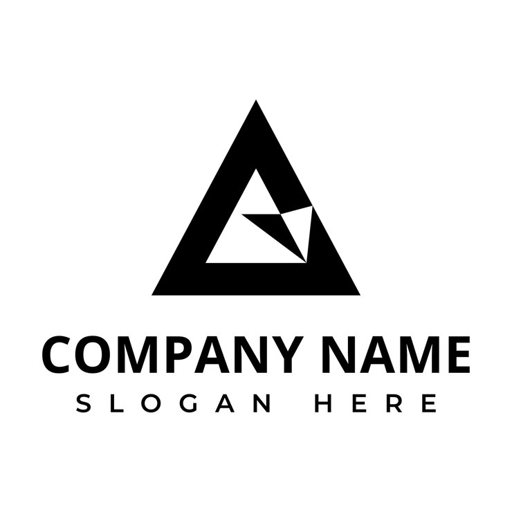 Vector diseño abstracto del logotipo del triángulo
