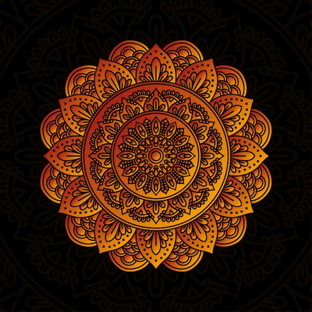 Diseño abstracto mandala ornamental