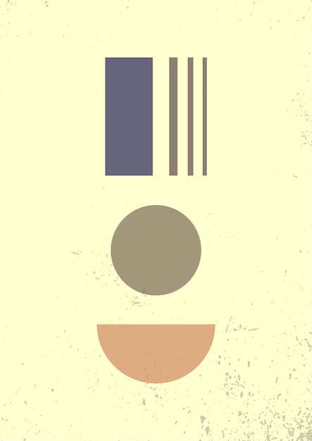 diseño abstracto minimalista, plantilla vectorial con diferentes formas para la decoración de paredes
