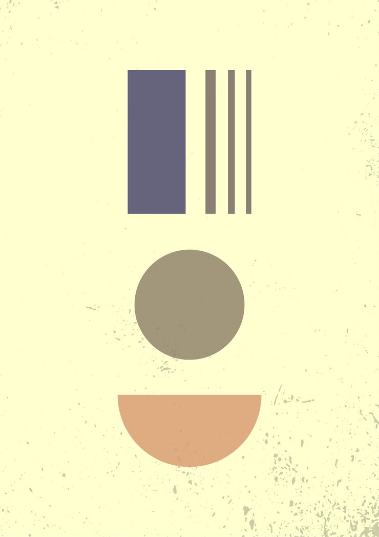 Vector diseño abstracto minimalista, plantilla vectorial con diferentes formas para la decoración de paredes