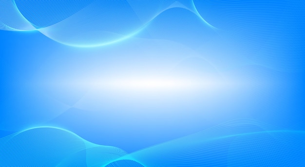 Diseño abstracto de ondas azules con luz y energía