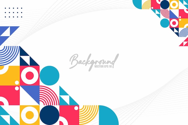 Diseño Abstracto plano de fondo de mosaico de colores Vector EPS 10