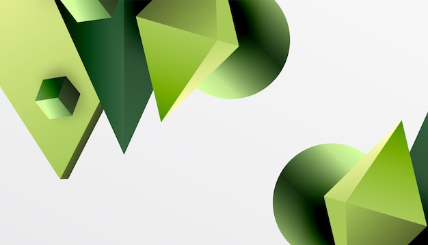 Diseño abstracto que muestra cubos isométricos pirámides cuadrados y esferas en un vibrante diseño 3D Moderno y dinámico perfecto para diseño tecnológico o temas futuristas