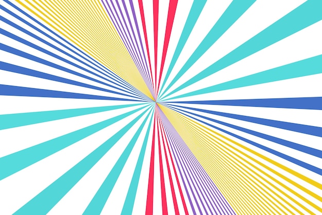 Diseño abstracto de rayas radiales coloridas