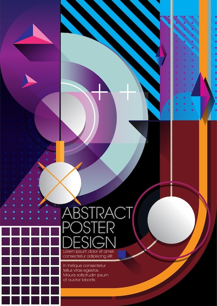 El diseño abstracto retro es aplicable para usar en la portada del cd de póster y otras aplicaciones creativas